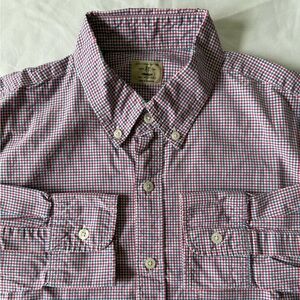 J. Crew Red Casual Button Down Shirt with Classic Collar